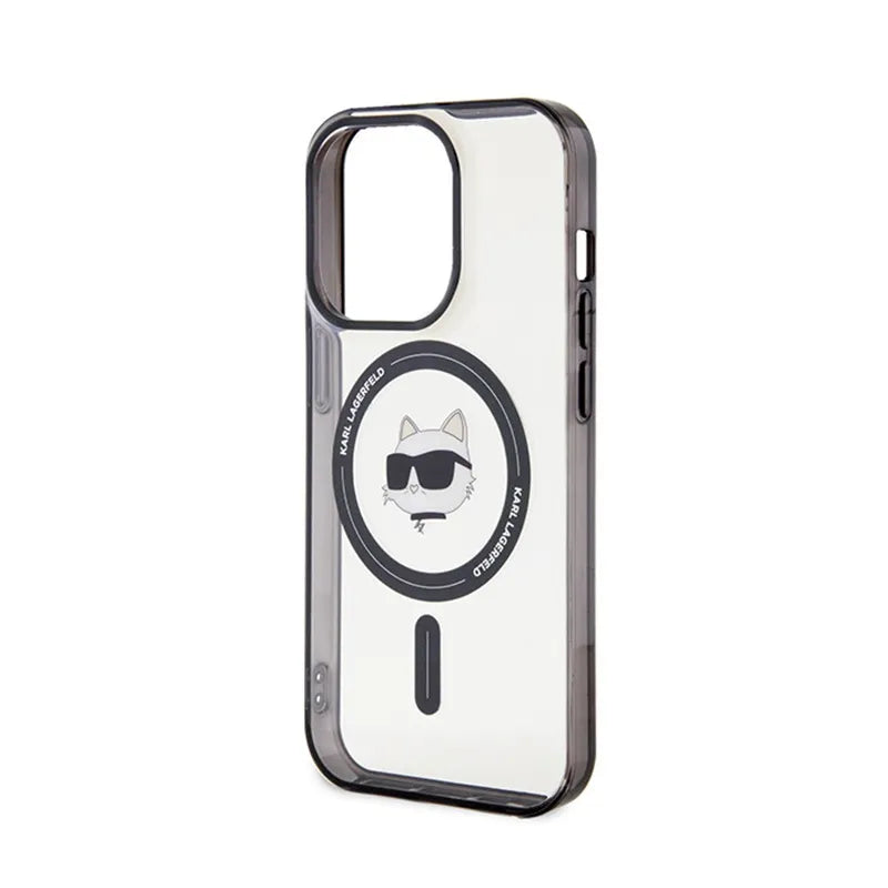 Karl Lagerfeld IML Choupette Head MagSafe – dėklas iPhone 15 Pro Max (skaidrus)