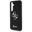 Guess Fixed Glitter Big 4G Metal Logo – dėklas Samsung Galaxy S25+ (juodas)