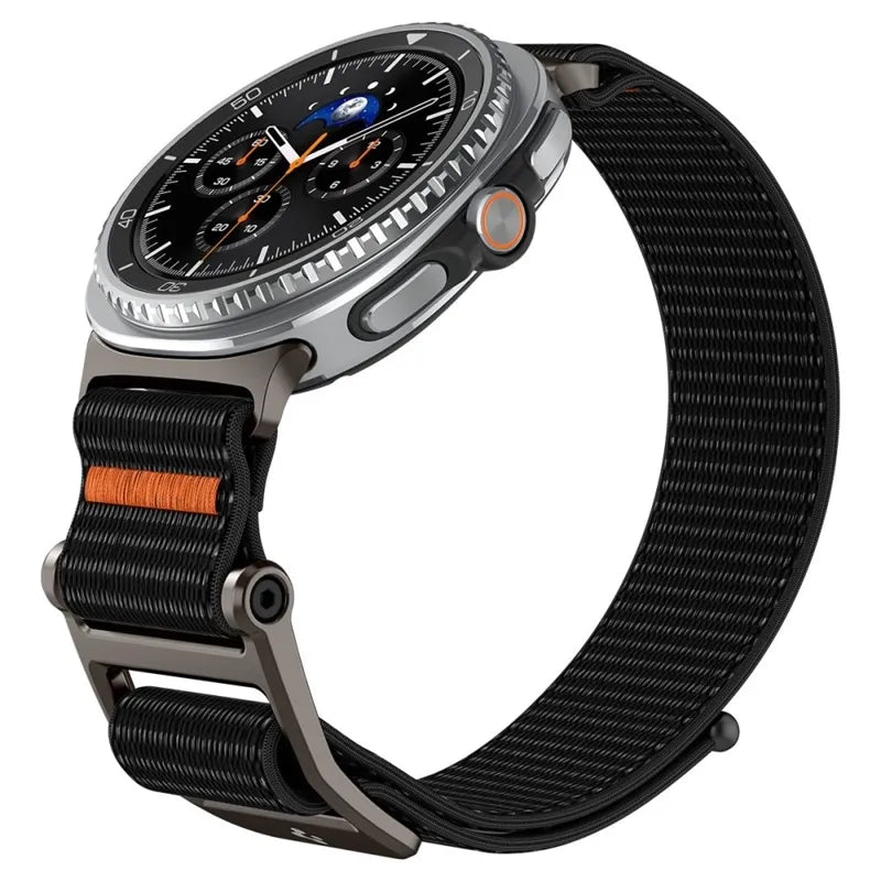 Spigen DuraPro Flex – dirželis Samsung Galaxy Watch 8 / 8 Classic 40 / 44 / 46 mm (juodas)