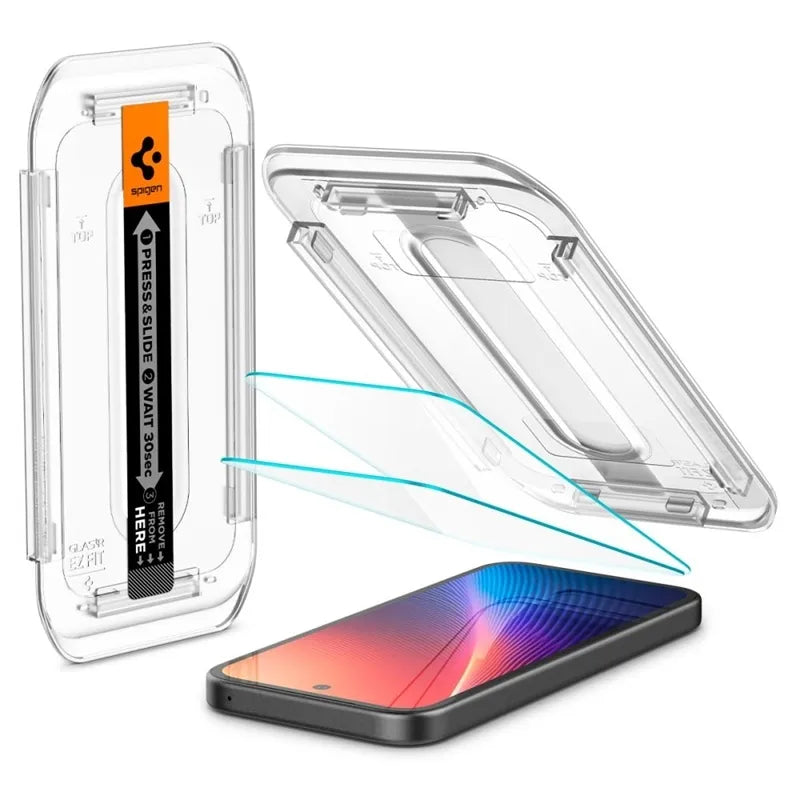Spigen Glas.TR EZ FIT 2-Pack – grūdintas stiklas, skirtas Google Pixel 9a (2 vnt.)