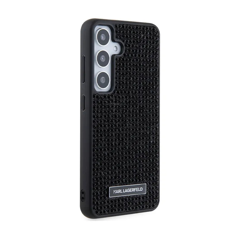 Karl Lagerfeld Rhinestone Metal Logo – Samsung Galaxy S24 dėklas (juodas)