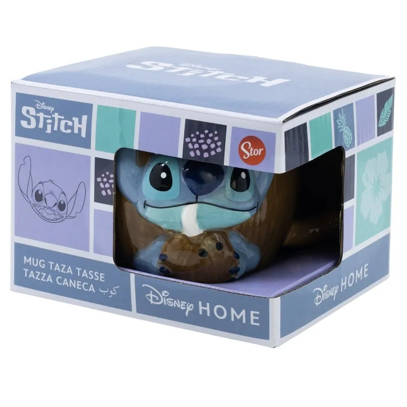 Disney Stitch - 3D keraminis puodelis dovanų dėžutėje iš „Coconut“ kolekcijos, 325 ml