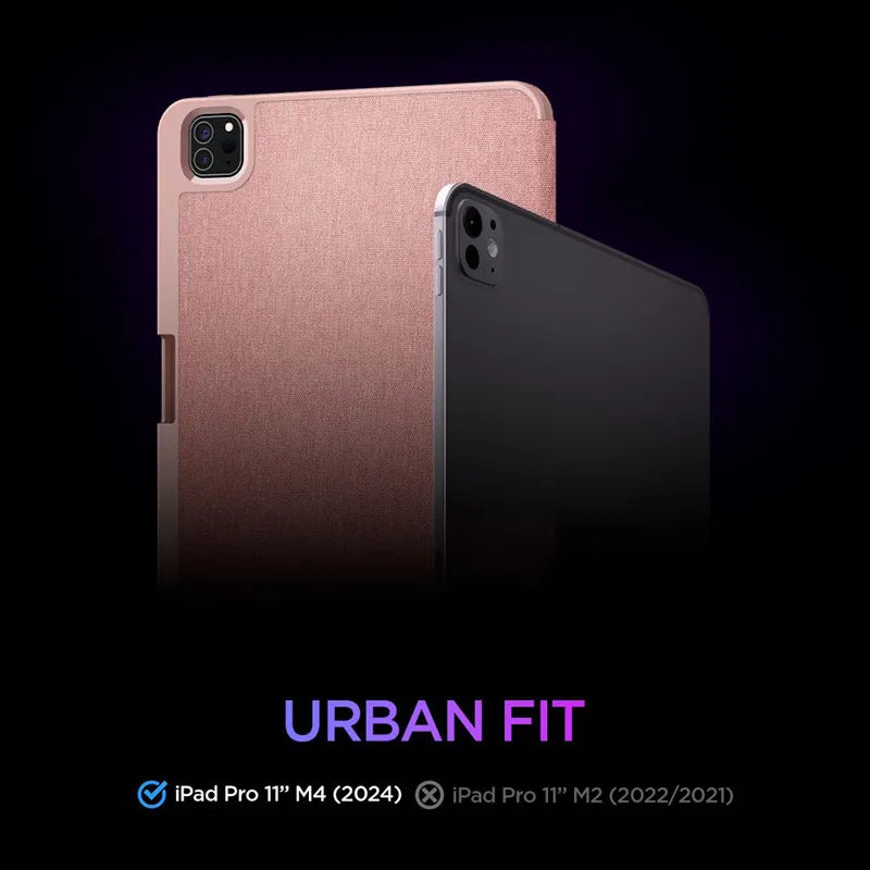 Spigen Urban Fit – dėklas iPad Pro 11" (M5, 2025 / M4, 2024) (rožinio aukso spalvos)