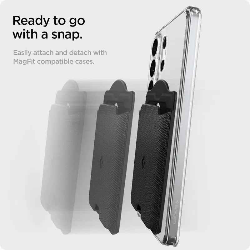Spigen Urban Fit Wallet MagSafe – magnetinė piniginė (juoda)