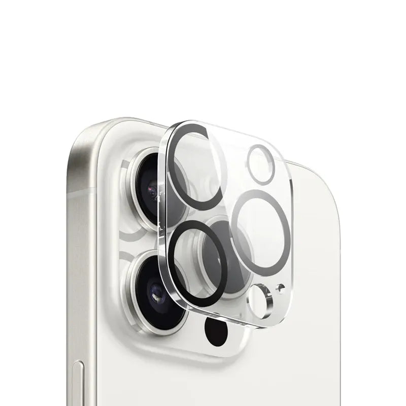 Crong Lens Shield – stiklas iPhone 15 Pro / iPhone 15 Pro Max kamerai ir lęšiams
