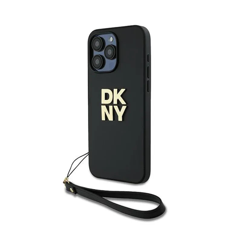 DKNY Wrist Strap Stock Logo – dėklas, skirtas iPhone 15 Pro Max (juodas)