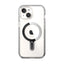 Speck Presidio Perfect-Clear ClickLock & MagSafe dėklas - iPhone 17e / 16e / 15 / 14 / 13 (Skaidrus / Chromuota apdaila / Serene Silver)