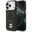Karl Lagerfeld Choupette Pin MagSafe – dėklas iPhone 17 Pro Max (juodas)