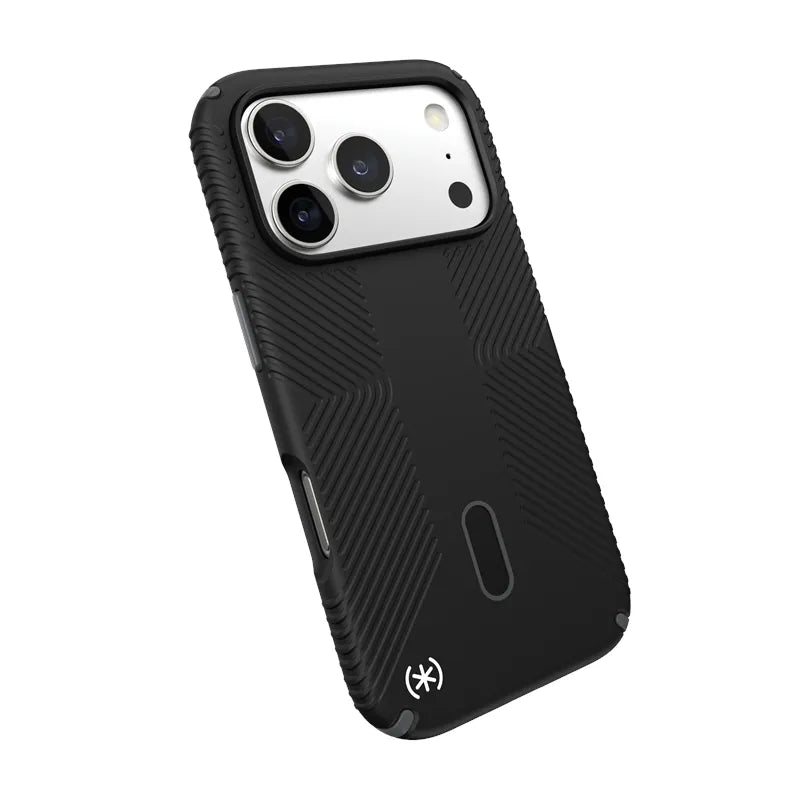 Speck Presidio2 Grip ClickLock & MagSafe – iPhone 17 Pro dėklas (juodas / pilkas / baltas)