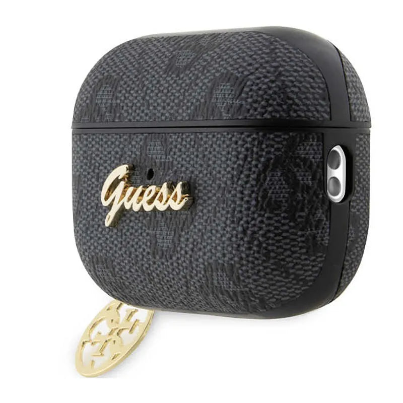 „Guess 4G Charm“ kolekcijos dėklas „Apple AirPods Pro 2“ ausinėms (juodas)