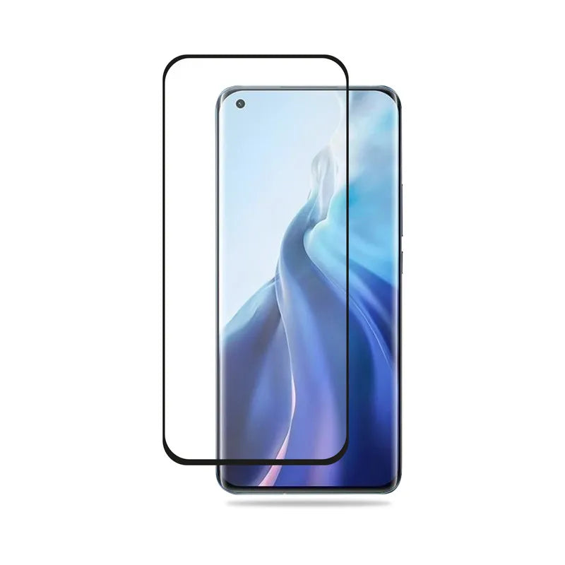 Crong 3D Armor Glass - 9H Full Glue grūdintas stiklas, skirtas Xiaomi Mi 11 visam ekranui + montavimo rėmelis