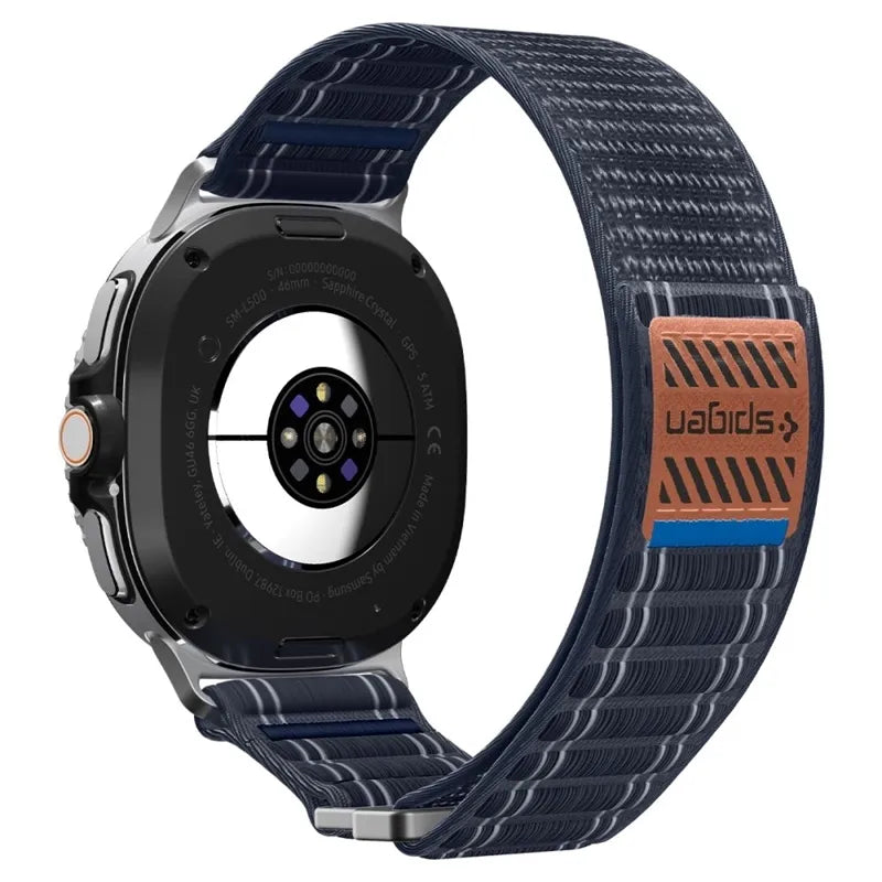 Spigen WBF0 dirželis – apyrankė skirta Samsung Galaxy Watch 8 / 8 Classic 40 / 44 / 46 mm (tamsiai mėlyna)