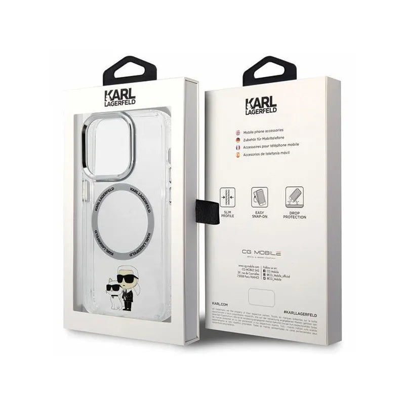 Karl Lagerfeld IML NFT Karl & Choupette MagSafe – Dėklas skirtas iPhone 13 Pro (Permatomas)
