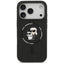 Karl Lagerfeld Silicone Karl & Choupette Ring MagSafe - Dėklas iPhone 17 Pro Max (juodas)