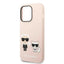 Karl Lagerfeld Liquid Silicone Karl & Choupette MagSafe dėklas, skirtas iPhone 14 Pro Max (rožinis)