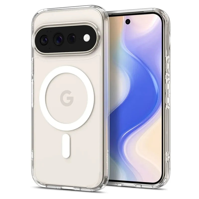 Spigen Ultra Hybrid Mag MagSafe – Dėklas Google Pixel 11 Pro XL (skaidrus/baltas)