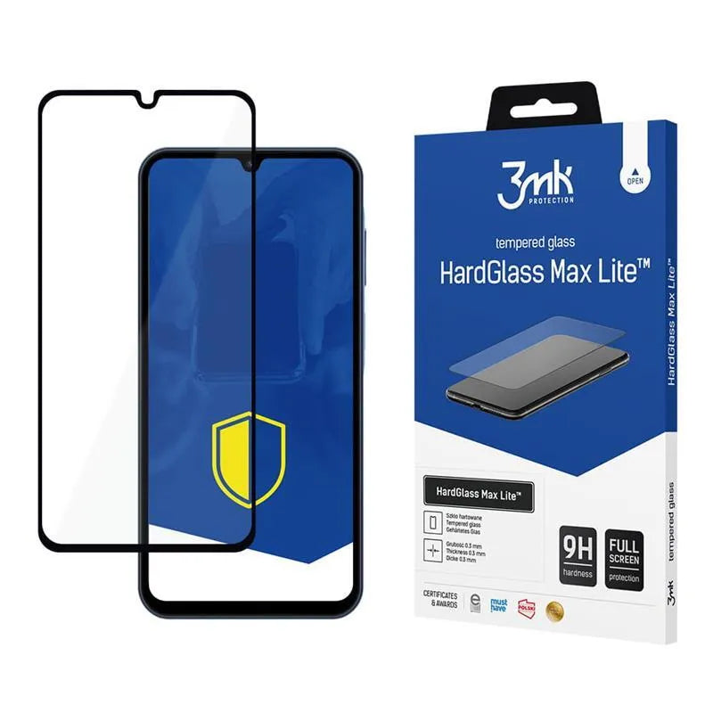 3mk HardGlass Max Lite – grūdintas stiklas Samsung Galaxy A15 5G telefonui (juodas)