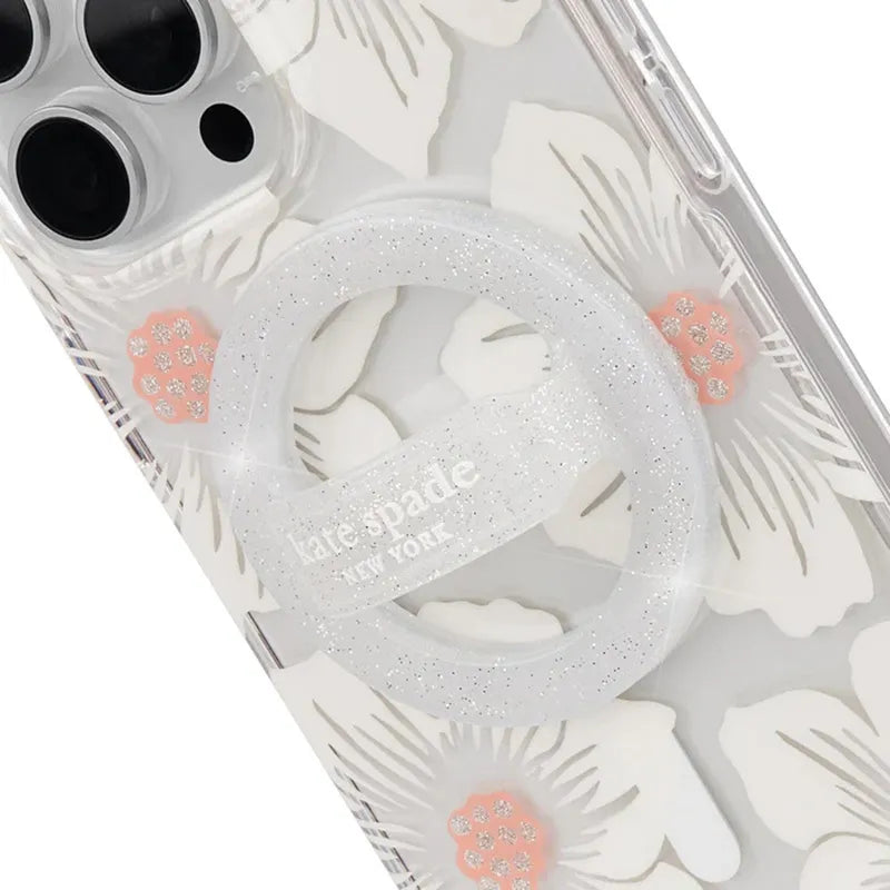 Kate Spade New York Magnetic Loop Grip – MagSafe piršto laikiklis (The Sparkle Silver)