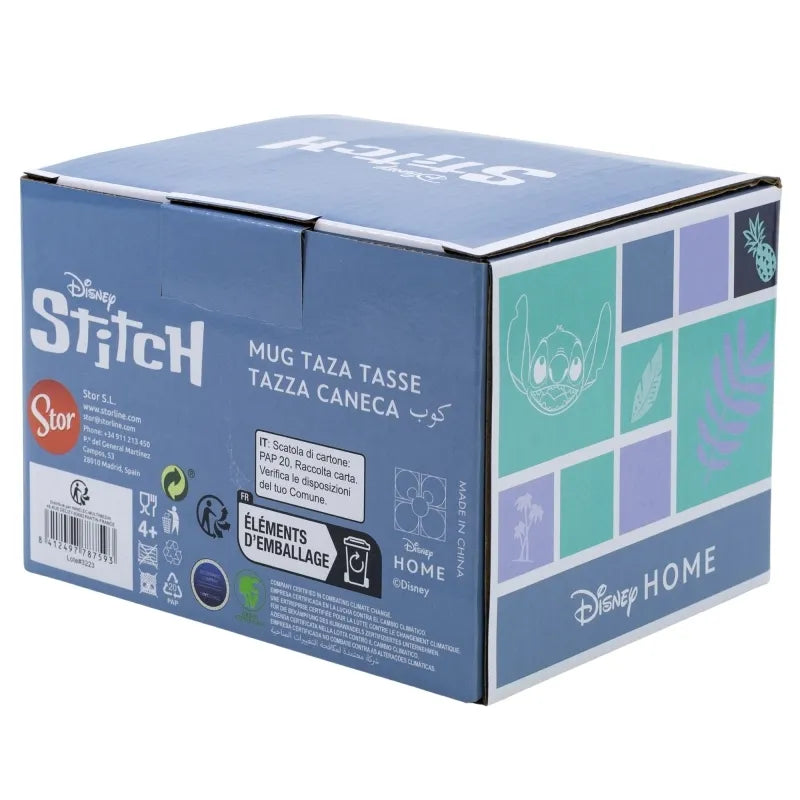 Disney Stitch - 3D keraminis puodelis dovanų dėžutėje iš „Coconut“ kolekcijos, 325 ml