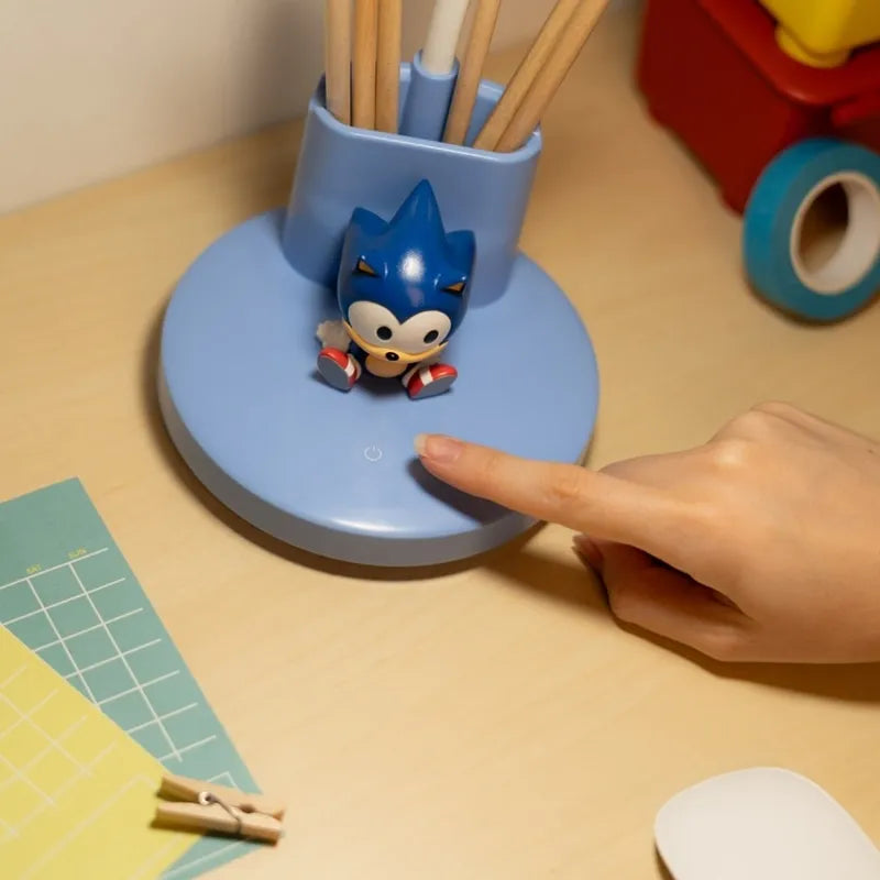 Sonic – lanksti LED stalinė lempa vaikams su organizatoriumi, belaidė, USB-C, reguliuojamo ryškumo