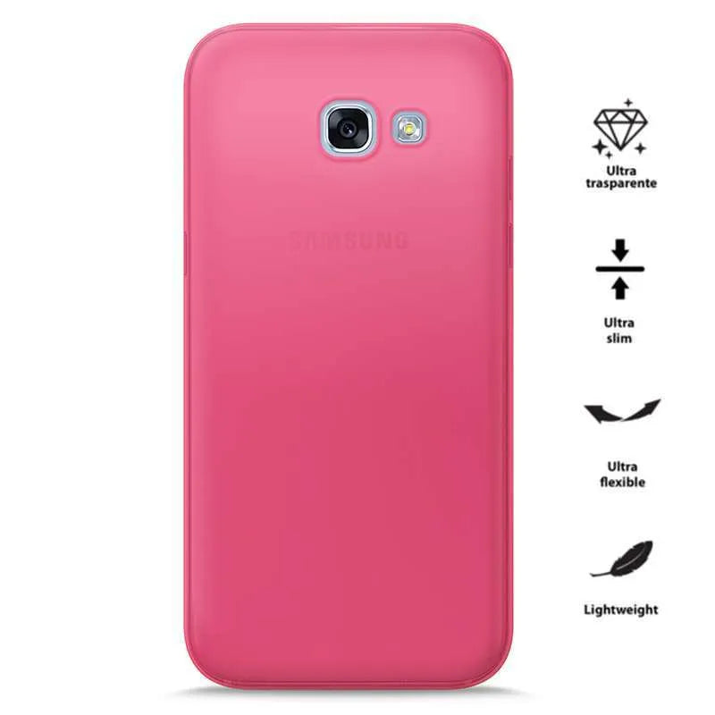 PURO 0.3 Nude - Dėklas Samsung Galaxy A3 (2017) telefonui (Fluo rožinės spalvos)