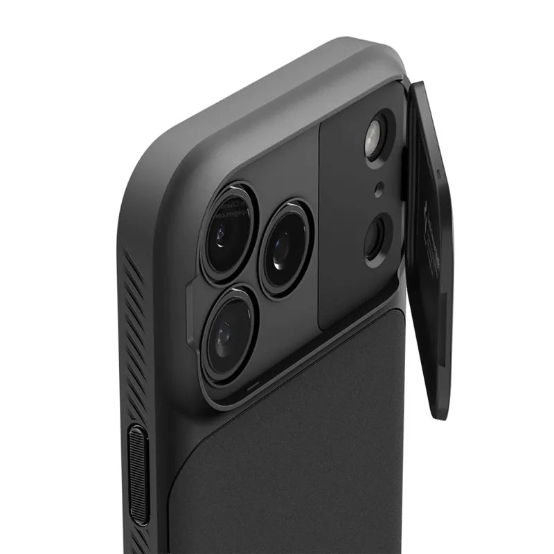 Spigen Optik Armor Mag MagSafe – dėklas iPhone 17 Pro Max (juodas)