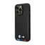 BMW Leather Hot Stamp Tricolor MagSafe – dėklas iPhone 14 Pro (juodas)