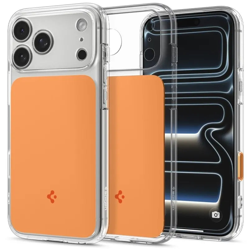 Spigen Ultra Hybrid T Mag MagSafe – dėklas, skirtas iPhone 18 Pro Max / 17 Pro Max (blizgi oranžinė spalva)