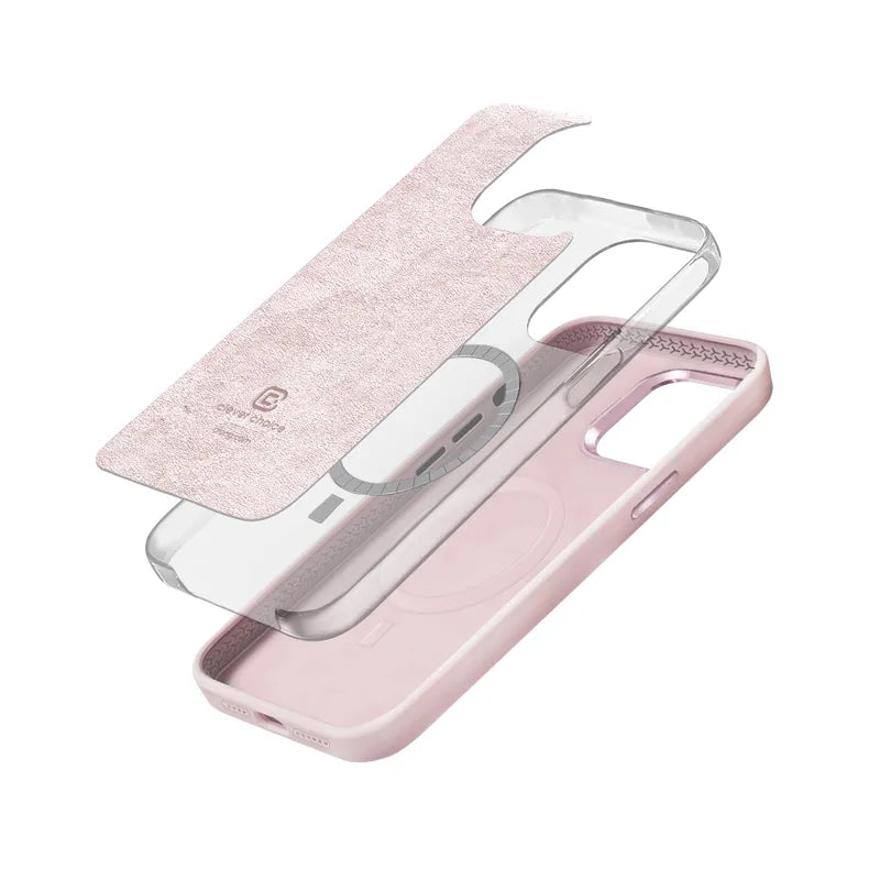 Crong Color Cover LUX Magnetic – MagSafe dėklas iPhone 15 Pro (rožinis)