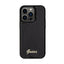 Guess Sequin Script Metal dėklas, skirtas iPhone 13 Pro Max (juodas)