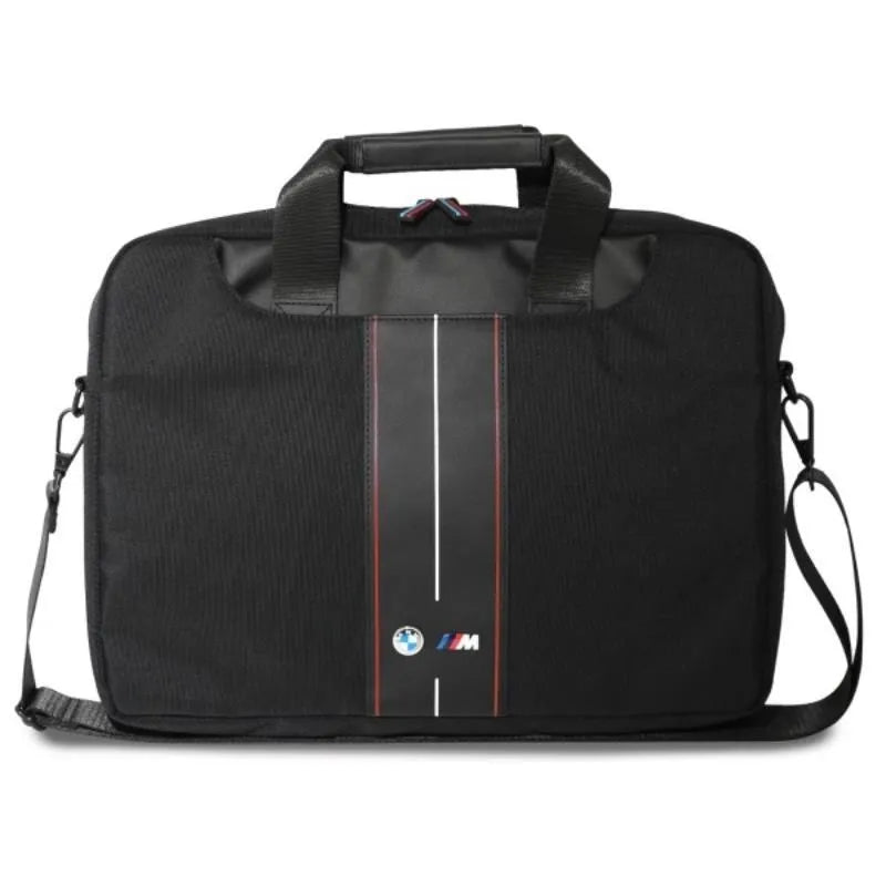 BMW „Nylon Red Stripe“ – nešiojamojo kompiuterio krepšys 16" (juodas)
