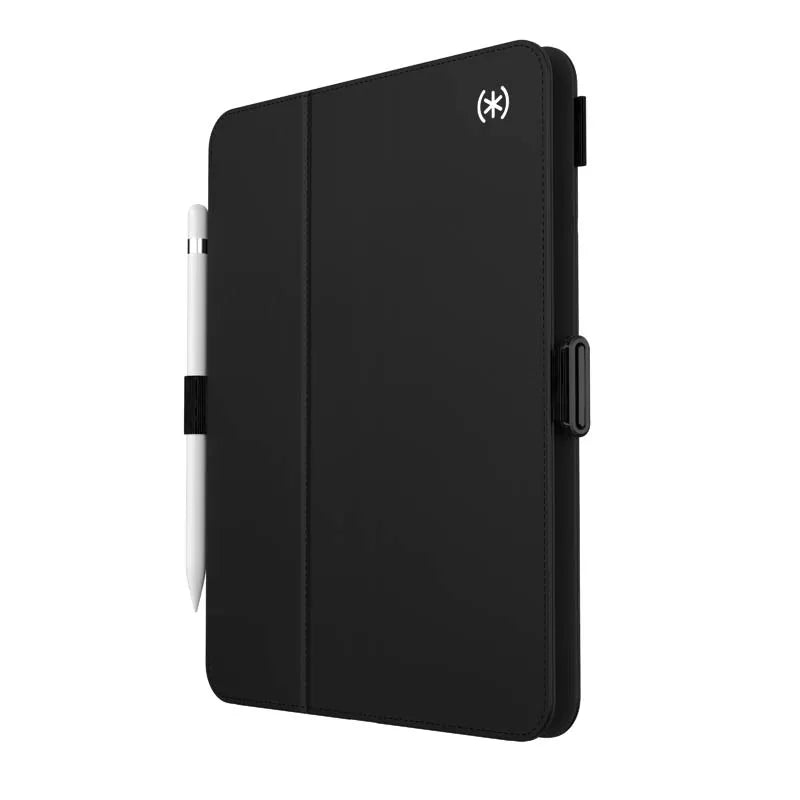 Speck Balance Folio – iPad 11" (2025) / 10.9" (2022) dėklas su MICROBAN danga, magnetu ir stovu (juodas)