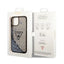 Guess Liquid Glitter Triangle Logo dėklas - Dėklas iPhone 14 Plus (Juodas)