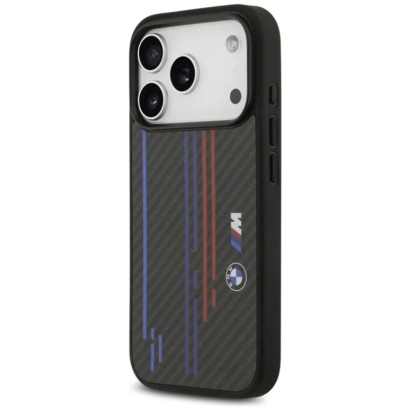 BMW M Kevlar Lines & Logo MagSafe – dėklas iPhone 17 Pro (juodas)