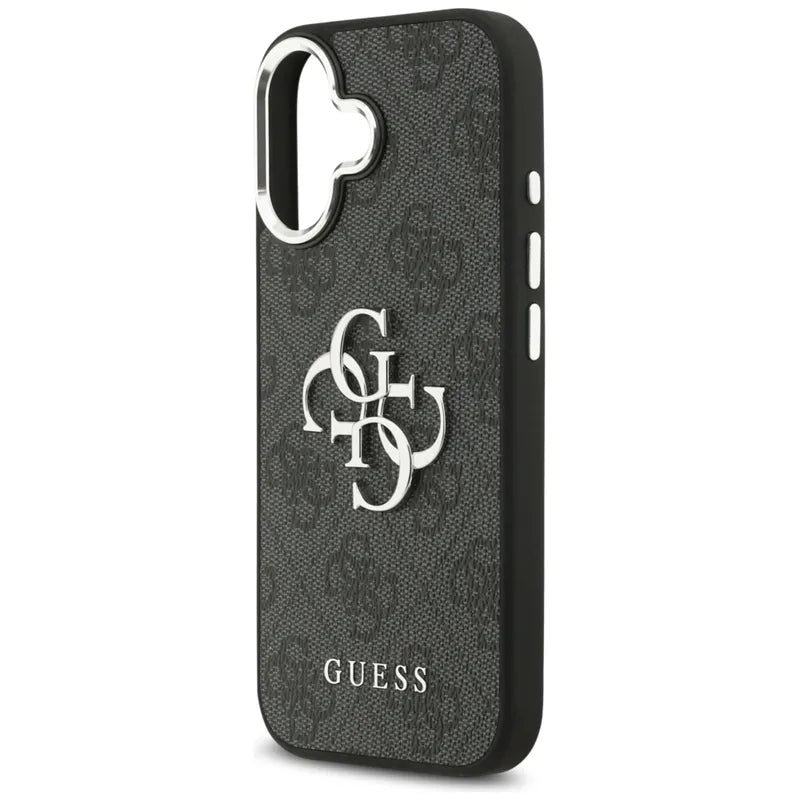 Guess 4G Big 4G Classic Logo – dėklas iPhone 17 (juodas / sidabrinis)