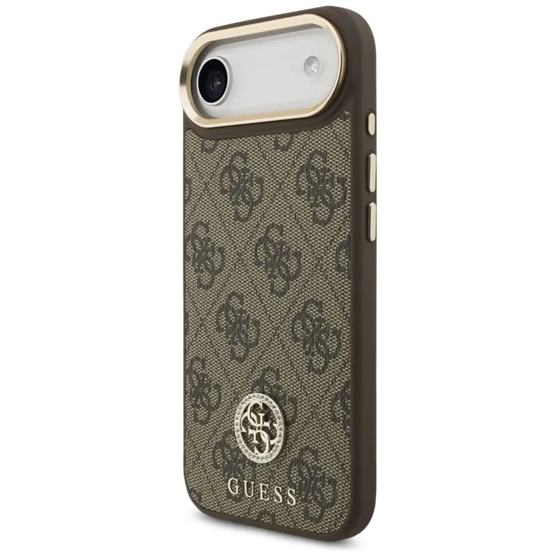 Guess 4G Strass Logo MagSafe - Dėklas iPhone Air (Rudas)