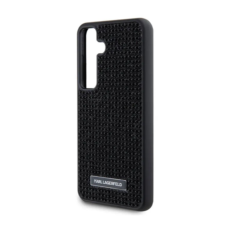 Karl Lagerfeld Rhinestone Metal Logo – Samsung Galaxy S24 dėklas (juodas)