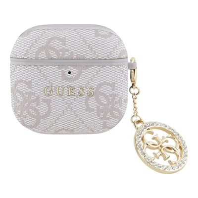 Guess 4G Strass Charm – AirPods 4 dėklas (rožinis)