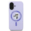 Karl Lagerfeld Silicone Karl & Choupette Ring MagSafe – Dėklas iPhone 16 Plus (violetinis)