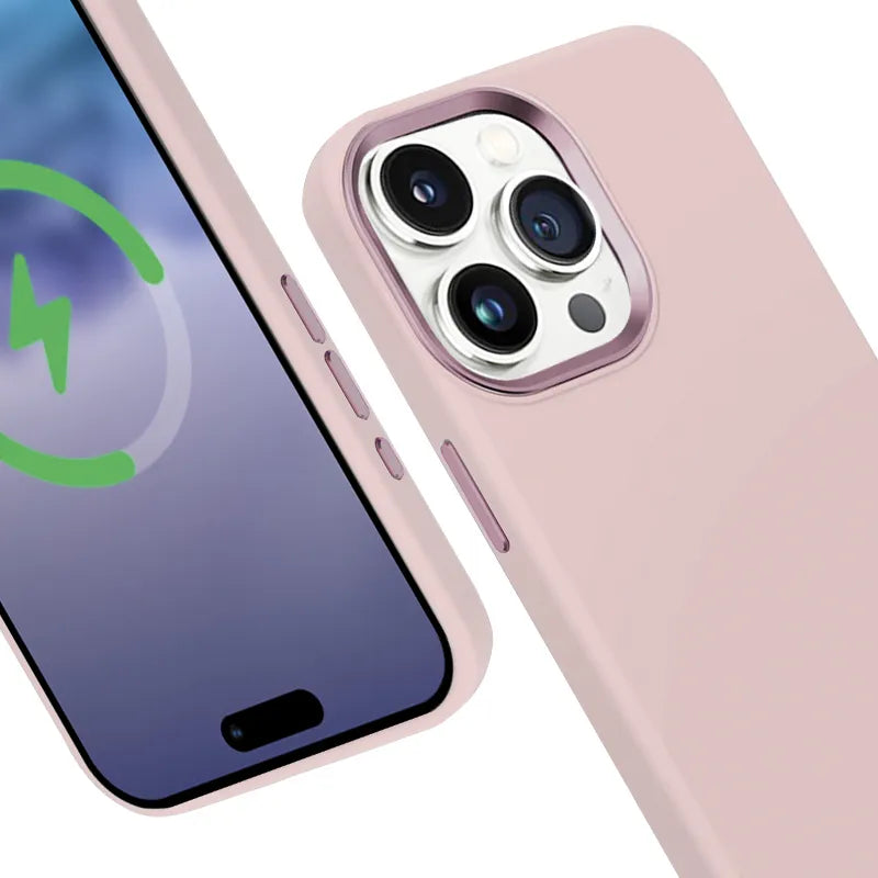 Crong Color Cover LUX Magnetic – MagSafe dėklas iPhone 15 Pro (rožinis)