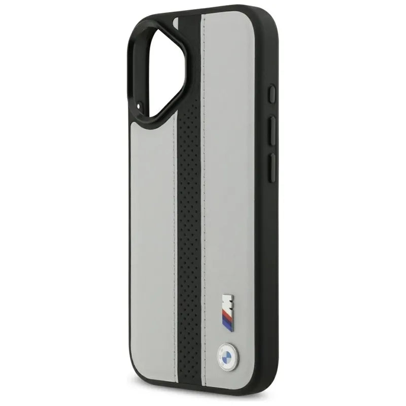 BMW M Perforated Stripe Logo MagSafe – iPhone 17 dėklas (pilkas)