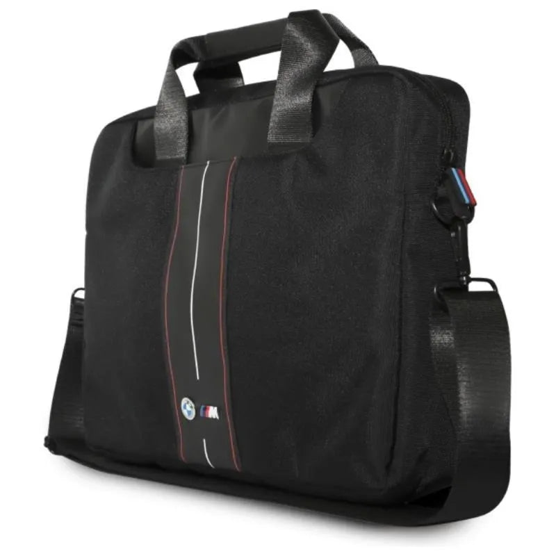 BMW „Nylon Red Stripe“ – nešiojamojo kompiuterio krepšys 16" (juodas)