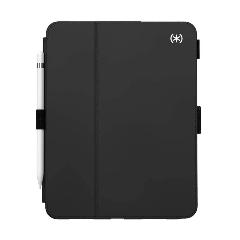 Speck Balance Folio – iPad 11" (2025) / 10.9" (2022) dėklas su MICROBAN danga, magnetu ir stovu (juodas)
