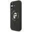 Karl Lagerfeld Silicone Karl & Choupette Ring MagSafe – dėklas iPhone 17 (juodas)