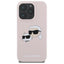 Karl Lagerfeld Silicone Double Heads Print MagSafe - dėklas iPhone 16 Pro Max (rožinis)