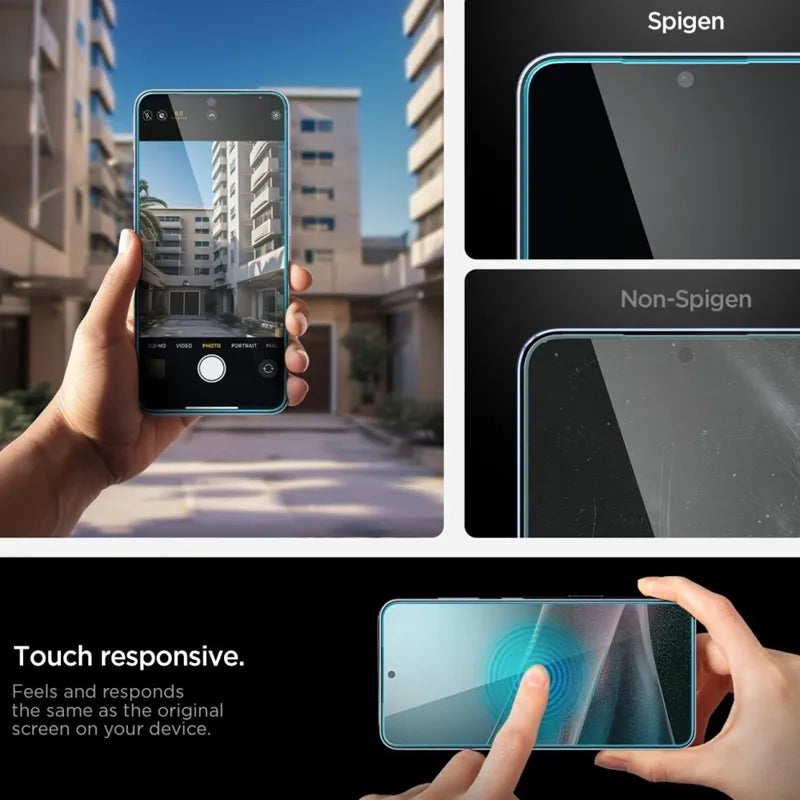 Spigen GLAS.TR EZ Fit Pro - grūdintas stiklas Samsung Galaxy S25 Edge telefonui