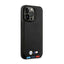 BMW Leather Hot Stamp Tricolor MagSafe – dėklas iPhone 14 Pro (juodas)