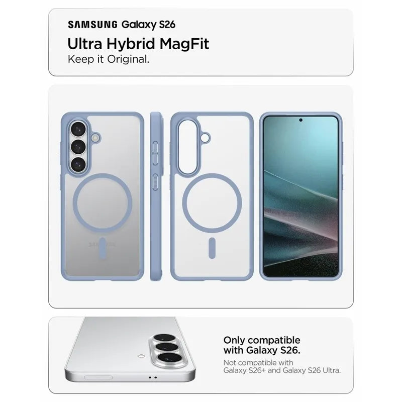 Spigen Ultra Hybrid Mag MagSafe – dėklas Samsung Galaxy S26 (šviesiai mėlynas)