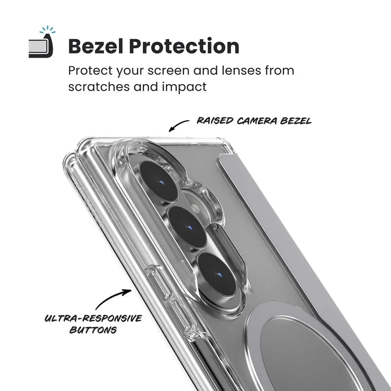 Speck Presidio Perfect-Clear Magnet – Samsung Galaxy Z Fold 8 Ultra dėklas su MagSafe (skaidrus)