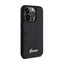 Guess Sequin Script Metal dėklas, skirtas iPhone 13 Pro Max (juodas)